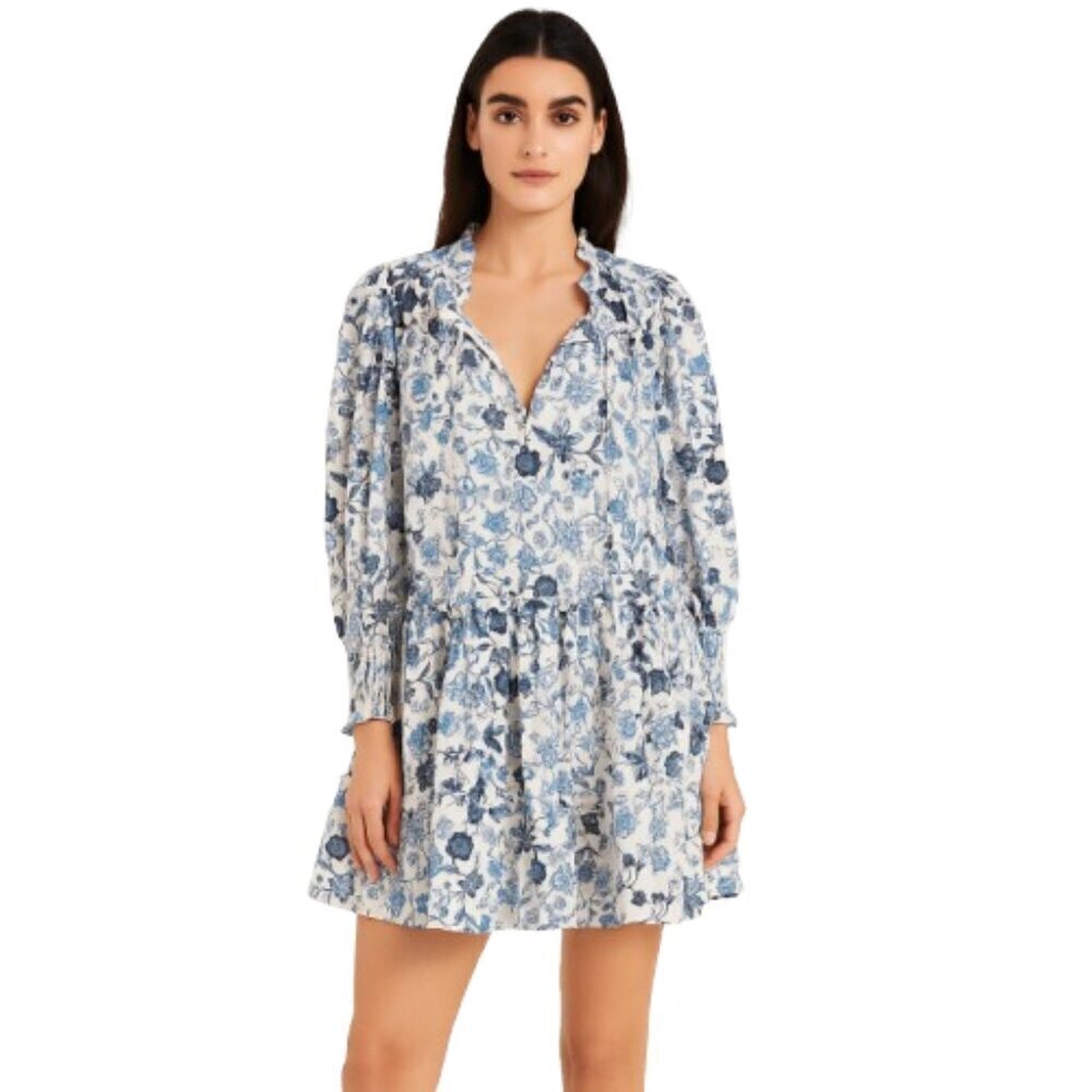 Misa Los Angeles Maya Floral Tiered Mini Swing Dress